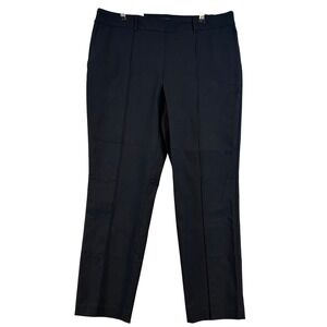 NWT Hilary Radley Womens Black Pull On Tummy Control Slim Leg Pants Mid Rise XL